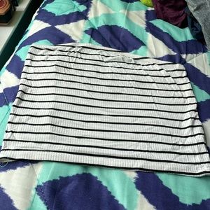 Hardly worn Black and white stripe tube top
